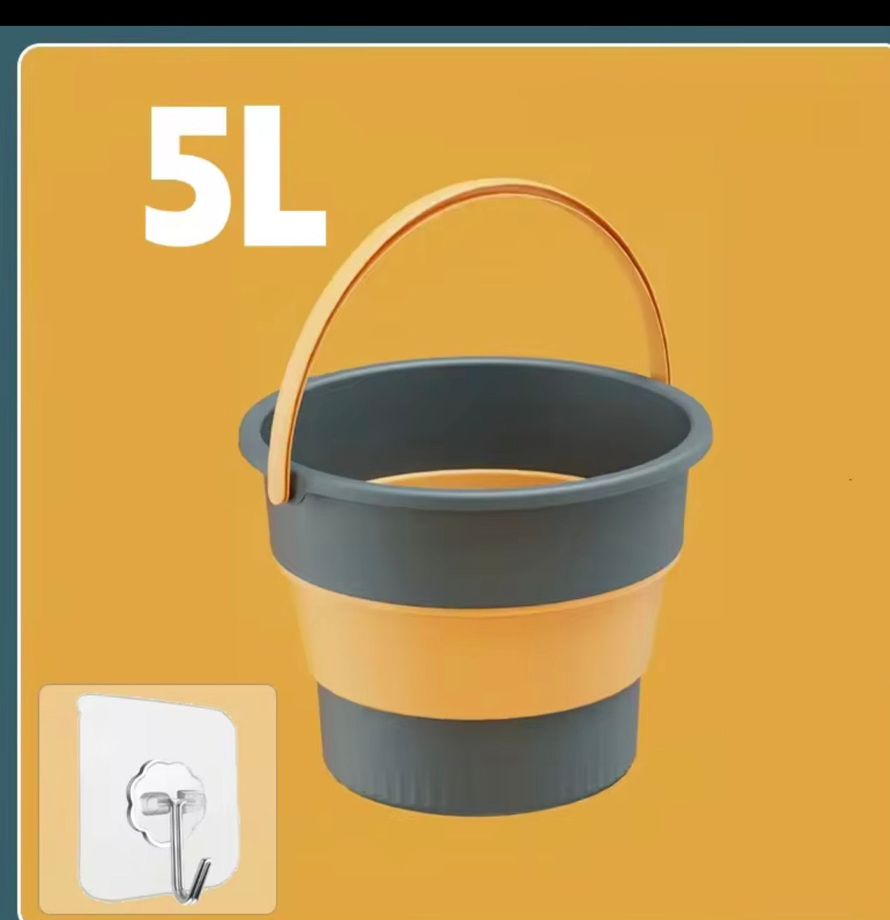 5L portable folding bucket (silicone)